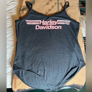 Harley Davidson woman’s one piece spaghetti strap bodysuit